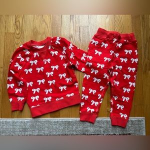 Hanna Andersson holiday pants sweatshirt size 4 100 cm nwot